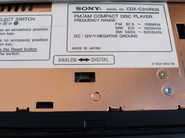 Sony CDX 910rds; un combiné évolutif haut de gamme 715502P1140104