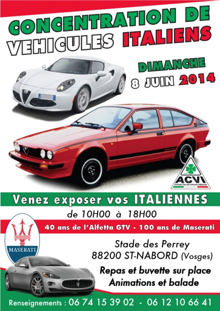 Concentration Italiennes 8 juin dans l'Est - 88 Vosges 729420Affiche2014