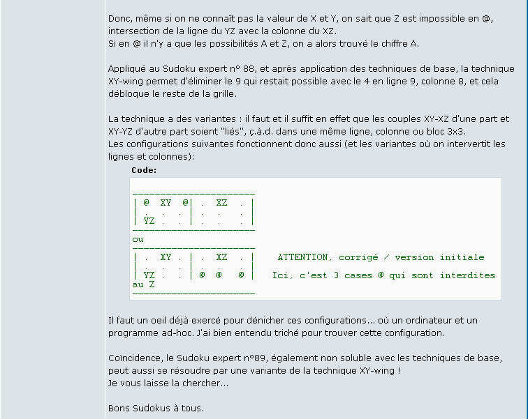 Technique XY-wing pour résolution grilles expert 79048012