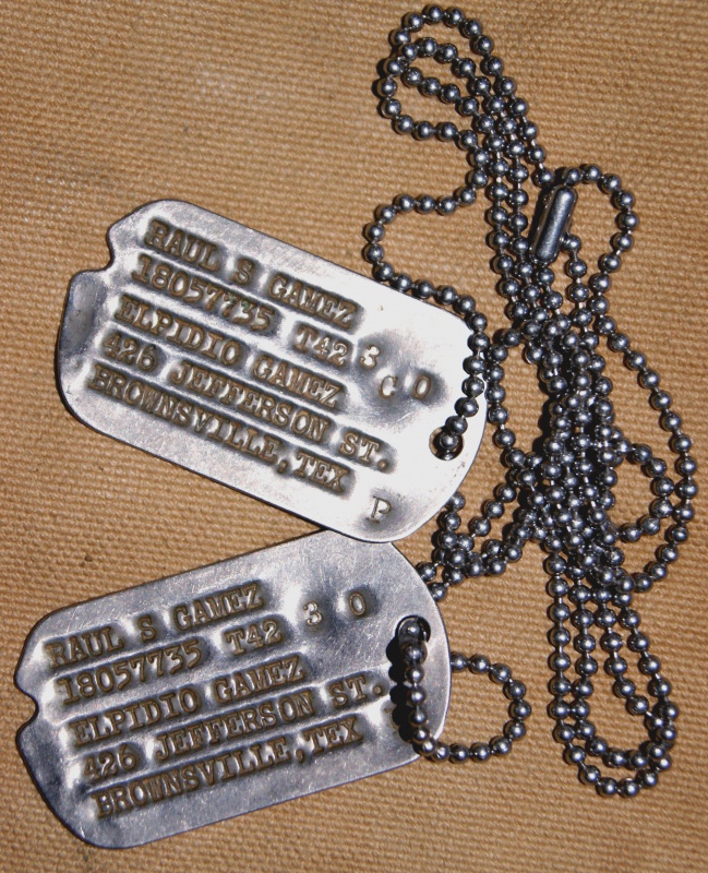 Dog tags 32 ID 807255RaulSalinasGamezIdentificationtagsww2