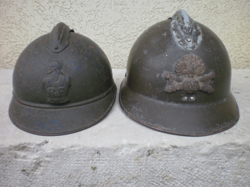 2 Casques Adrian Trompette – Quiralu – Jouets Anciens – Collection