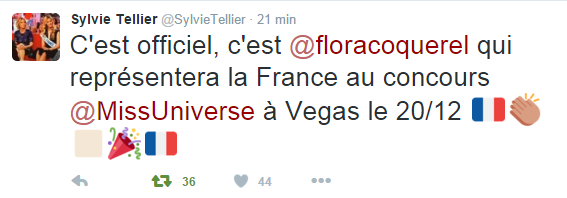 Flora Coquerel (FRANCE WORLD 2014 & UNIVERSE 2015) - Page 15 818688floraunivers