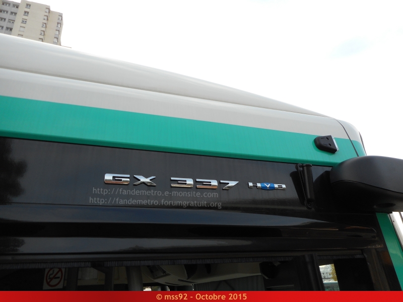 RATP - [RATP] GX 337 : Électrique, Hybride et GNV 825903DSCN0909