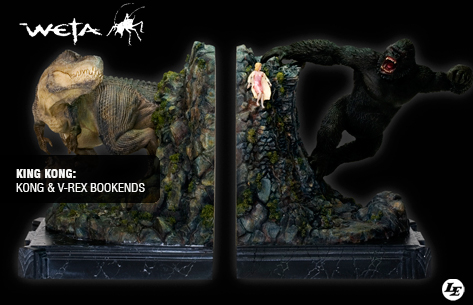 [Weta] King Kong: Kong & V-Rex Bookends 835853kong