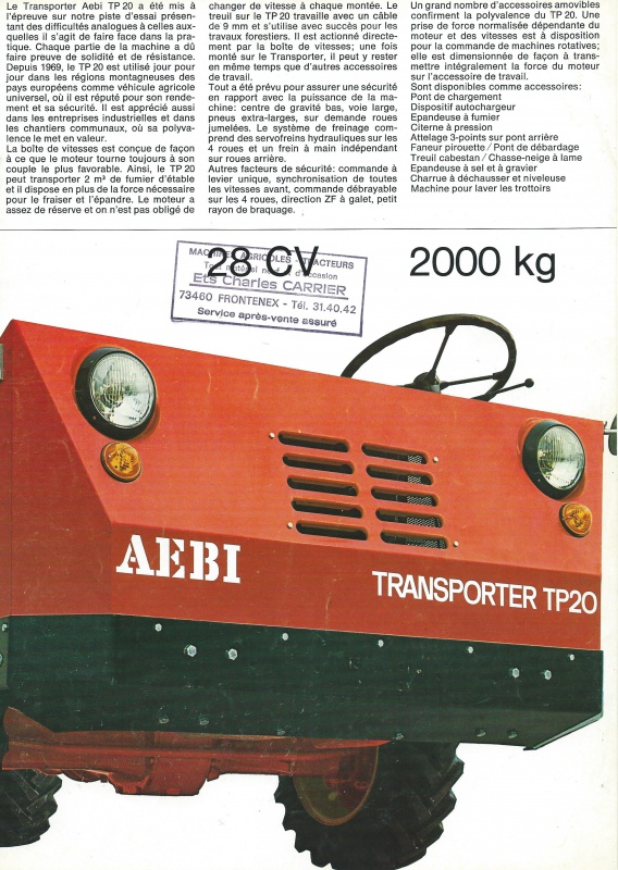 Transporter AEBI TP 35 : restauration - Page 2 844535AEBITP20001