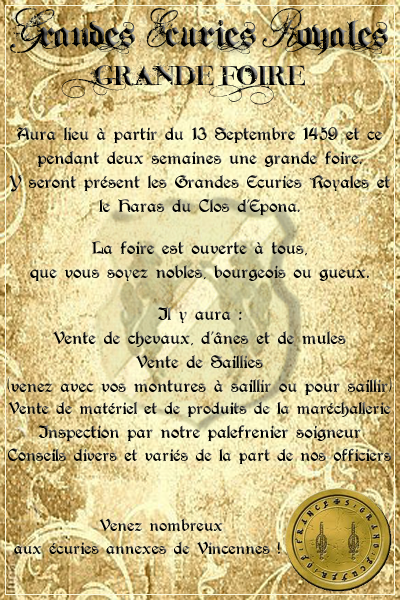 Annonces du Grand Ecuyer de France - Page 3 872668Foire1459copie
