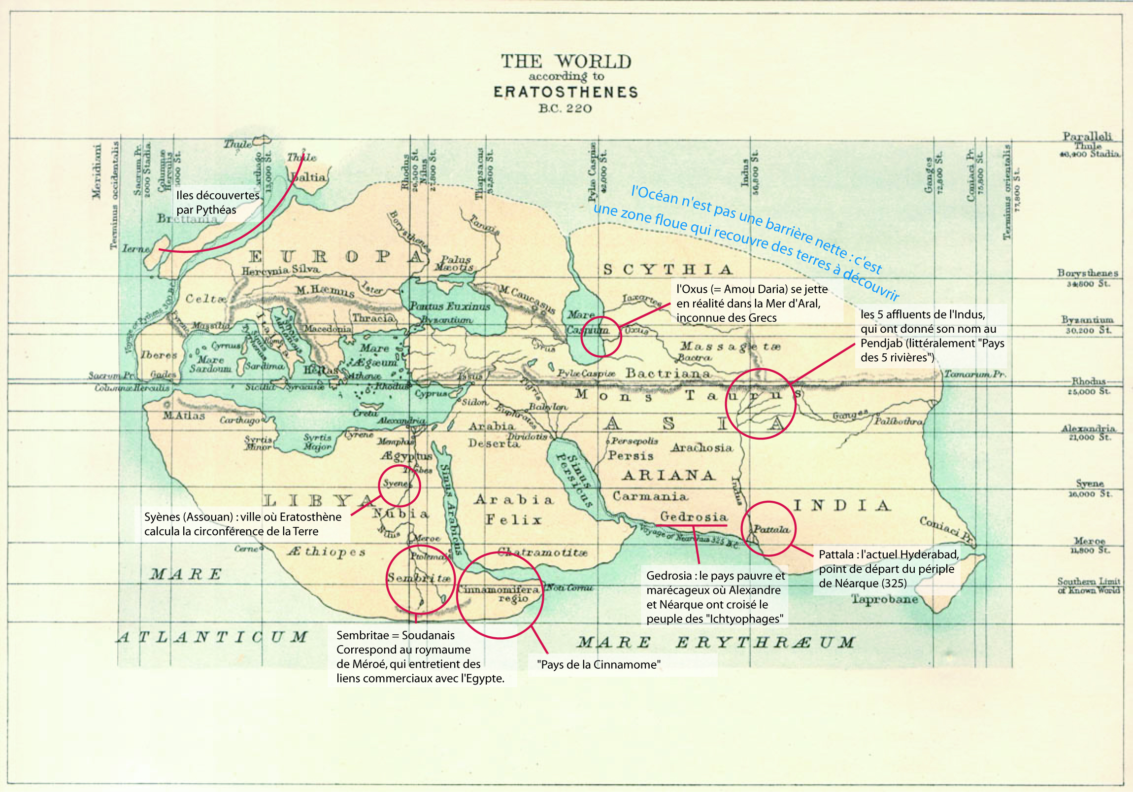 Les arpenteurs, les cartographes 877616carteeratostenenotes