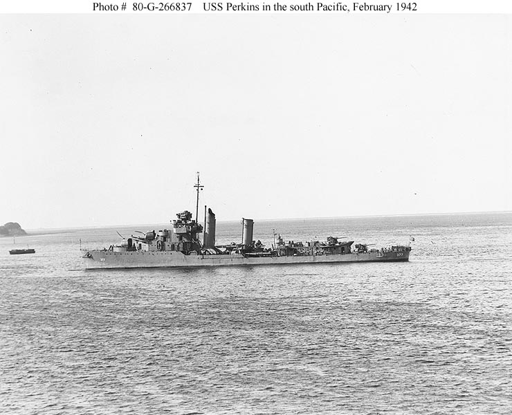 USN DESTROYERS CLASSE MAHAN 885215USSPerkinsfvrier1942