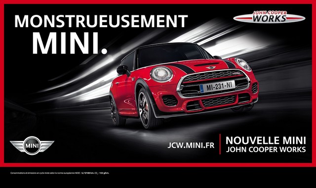 MINI France présente la 1ère campagne de publicité embarquée à l’occasion du lancement de la nouvelle MINI John Cooper Works 887364P90182844