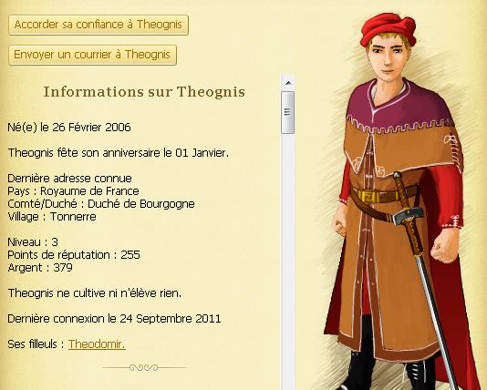 Theognis - (TOP ) brigandage et récidive -  Argonne - 24/09/1459  892177THEOGNIS