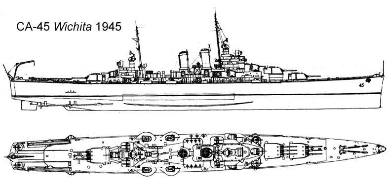 USN CROISEUR LOURD USS WICHITA 892666USSWichitaCA45CT