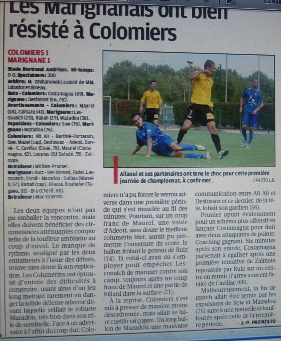 US COLOMIERS  // NATIONAL CLUB VILLE ET STADE  934496P1210635