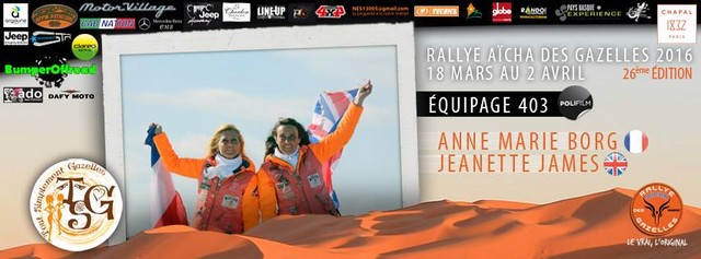 Jeep® France soutient Jeanette James et Anne-Marie Borg au Rallye Aïcha des Gazelles 2016 951435RDGEquipage4032016