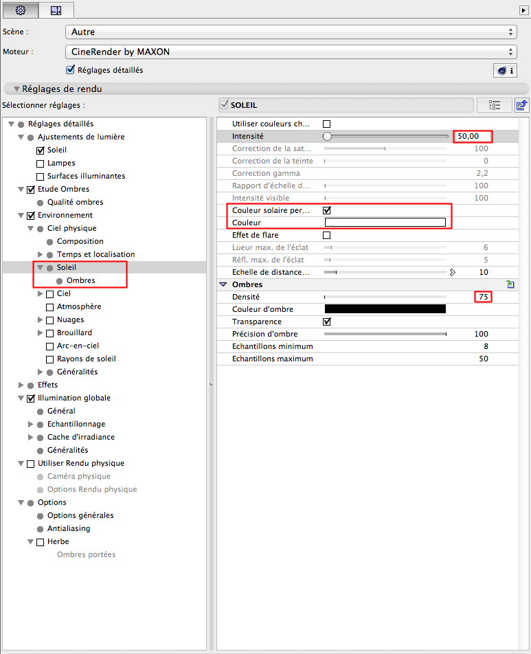 [ ARCHICAD ] Réglages du moteur CineRender dans AC18 - Page 2 962677Capturede769cran20141014a768165340