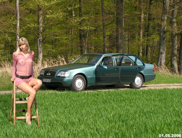 les Mercedes-Benz w140 et les jolies filles, sexy girl, hot babe, pin-up, playmate, Süßstoff 969444mbgirlw1400185