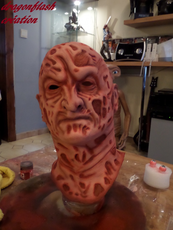 dragonflash création : freddy krueger 1/1 mask latex suite & final 1134219010