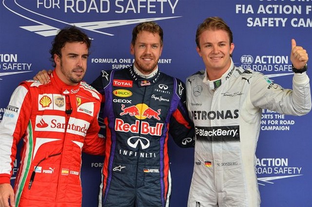 F1 GP du Brésil 2013 : (essais libres-1-2-3-Qualifications) 1144312013samediAlonsoVettelRosberg