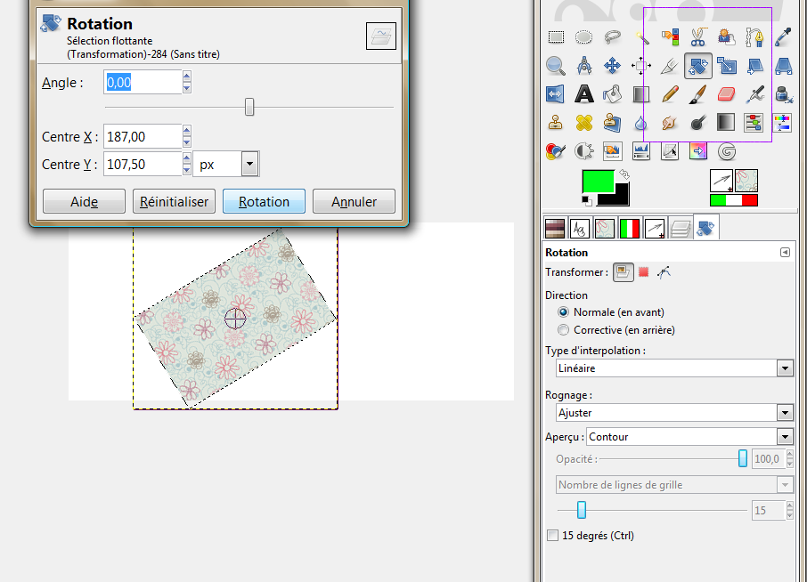 GIMP- faire une jolie bannière pour débutants 125963rotation