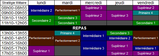 Emplois du temps 148028StratgieMilitaire