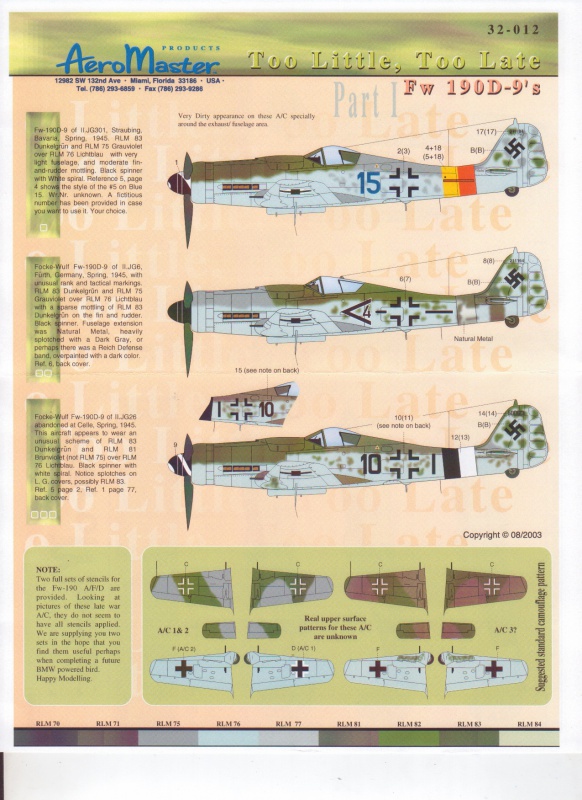 (GB JICEHEM) [Hasegawa] Focke-Wulf Fw-190D-9 1/32 - Page 3 152139FockeWulfFw190D9ToolittletoolatePart1de32Aeromaster32012n2