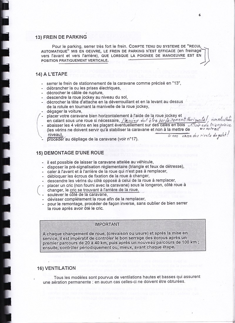 Manuel d'utilisation et d'entretien des caravanes Esterel 1997/1998 157995IMG0006