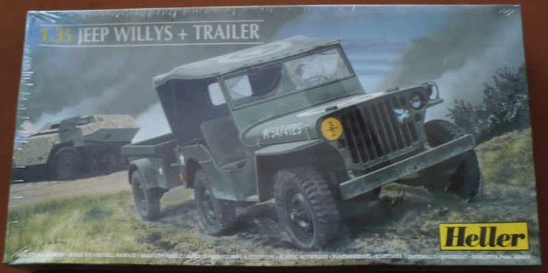 Jeep Willys+Trailer Heller 1/35 183139JeepHeller135001