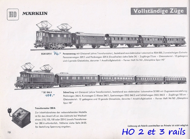 Coffrets Märklin 1936 - 1968 (rouges, noirs, verts ou bleus) 225054Marklincatalogue19503R