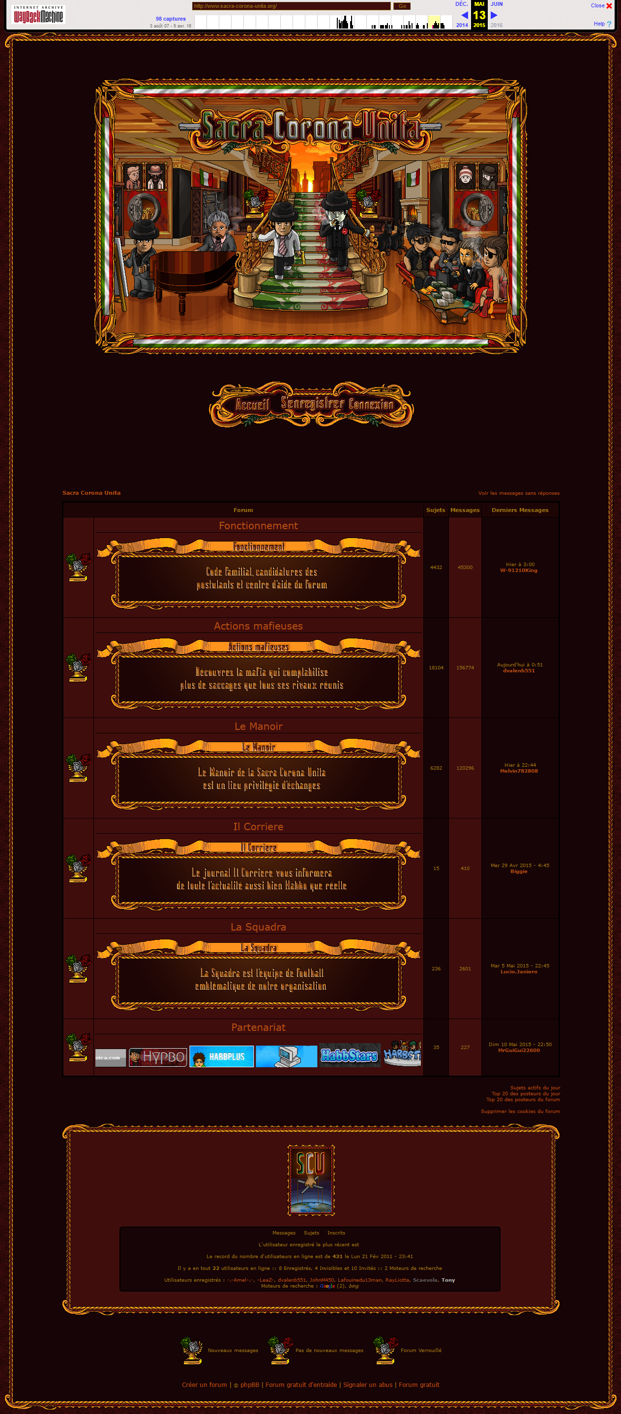 Historique de nos halls et de notre forum 22701020150513