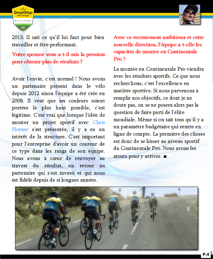 [PCM 2015] - Team SmartStop - Le mag Janvier/février - Le Tour d' Oman 227563p5interview