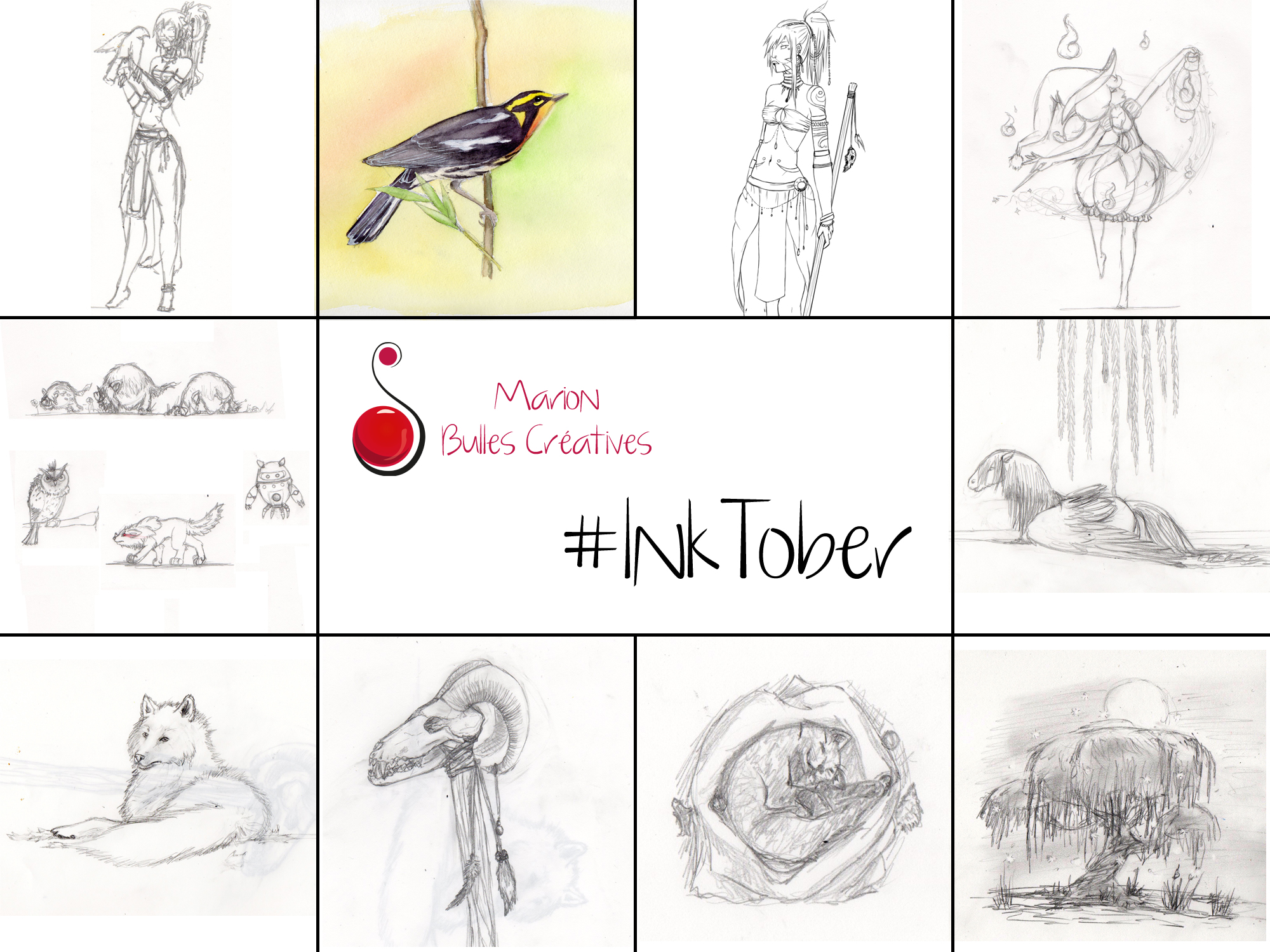 Mission #9 InkTober, 31 jours, 31 dessins 230353mosaique01