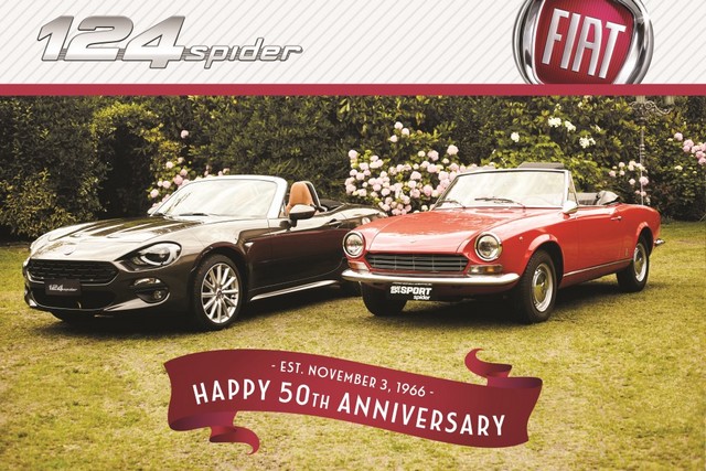 Le Fiat 124 Spider fête son premier cinquantenaire 245582161102F124SpiderGeburtstag01