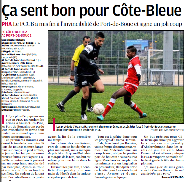 FC COTE BLEUE .. CARRY LE ROUET SAUSSET LES PINS / DHR  - Page 20 311049781c