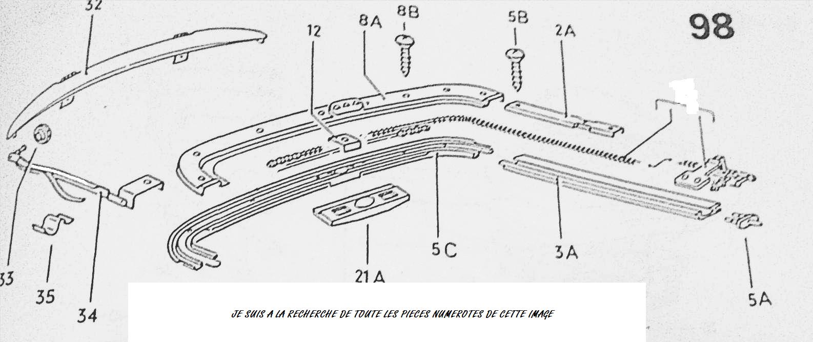 guide cable toit ouvrant 1303 315787PIECETOITOUVRANT