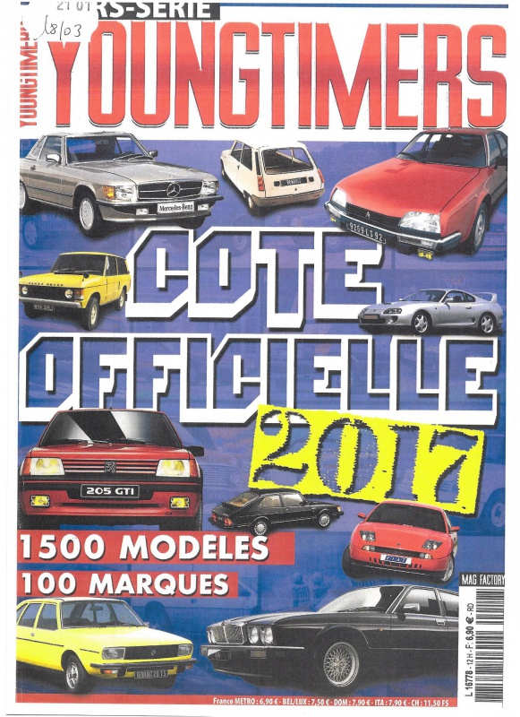 Les cotes officielles des youngtimers 2017 340883090001