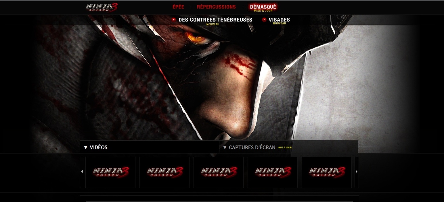 Le site officiel de la Team Ninja et le site officiel de Ninja Gaiden 3 351432ryudemasqu