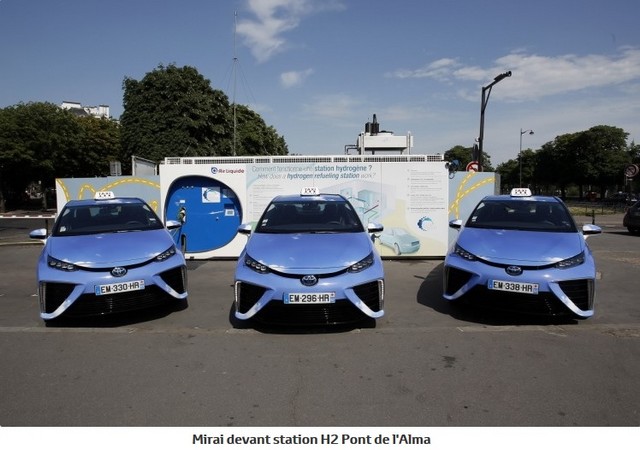  Toyota France Livre Trois Mirai À La Flotte De Taxis Hype À Paris 35177823miraidevantstationh2pontdel039alma