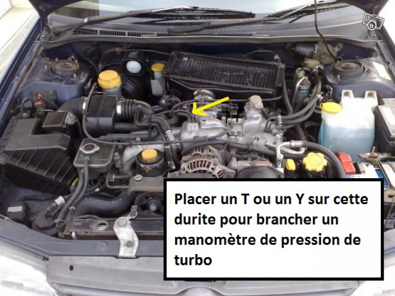 Montage d'un mano de pression de turbo non électrique 358363moteura