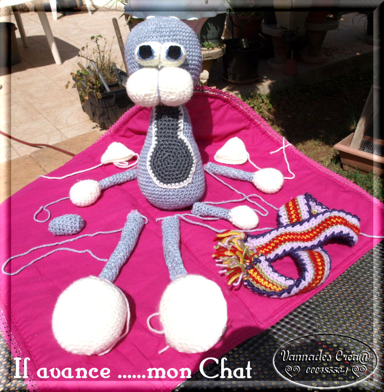 Mon Chat  au crochet ♥♥♥ 364989Chatgrissuite1