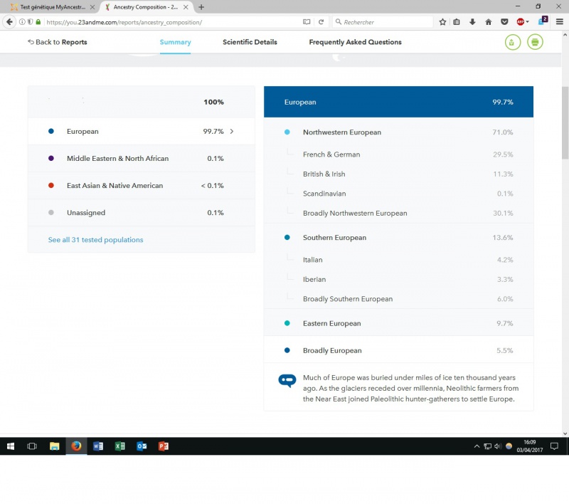 Test génétique MyAncestry DNA 376747test