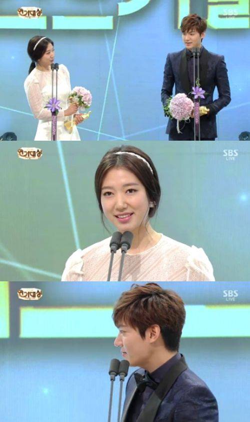 Park Shin Hye et Lee Min Ho remporte l'award du "meilleur couple" au SBS Drama Awards 2013 378188leeminhoparkshinhye1388496420aforg