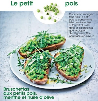 Bruschettas aux petits pois, menthe et huile d'olive 382960Bruschettasauxpetitspois