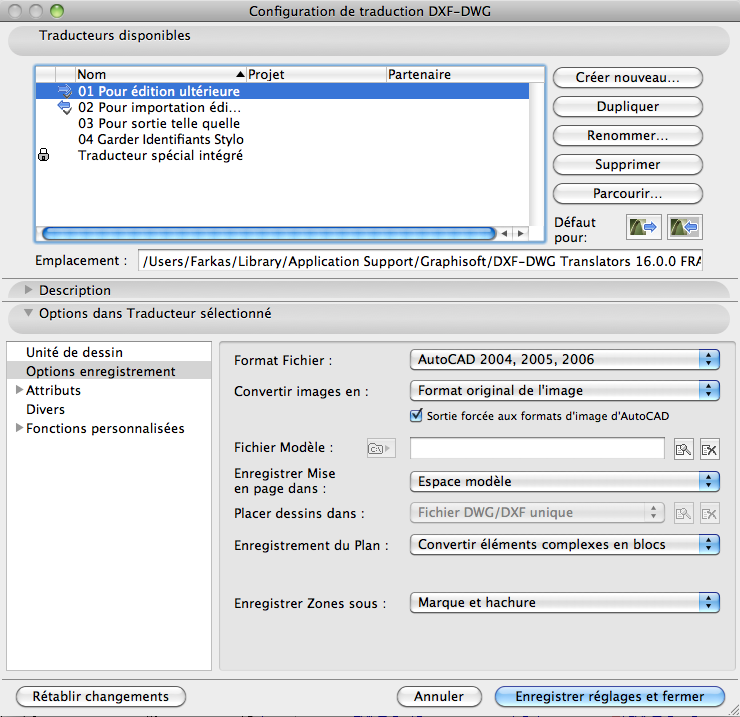 Export de mise en page de façade en DWG 386820561