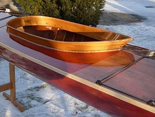 Reconstruction d'un kayak coque fibre ponté bois.... 39038993u