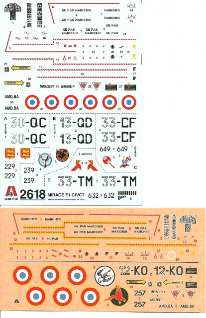 Mirage F1-CR [ Italeri ] 1/48 405609dcals054