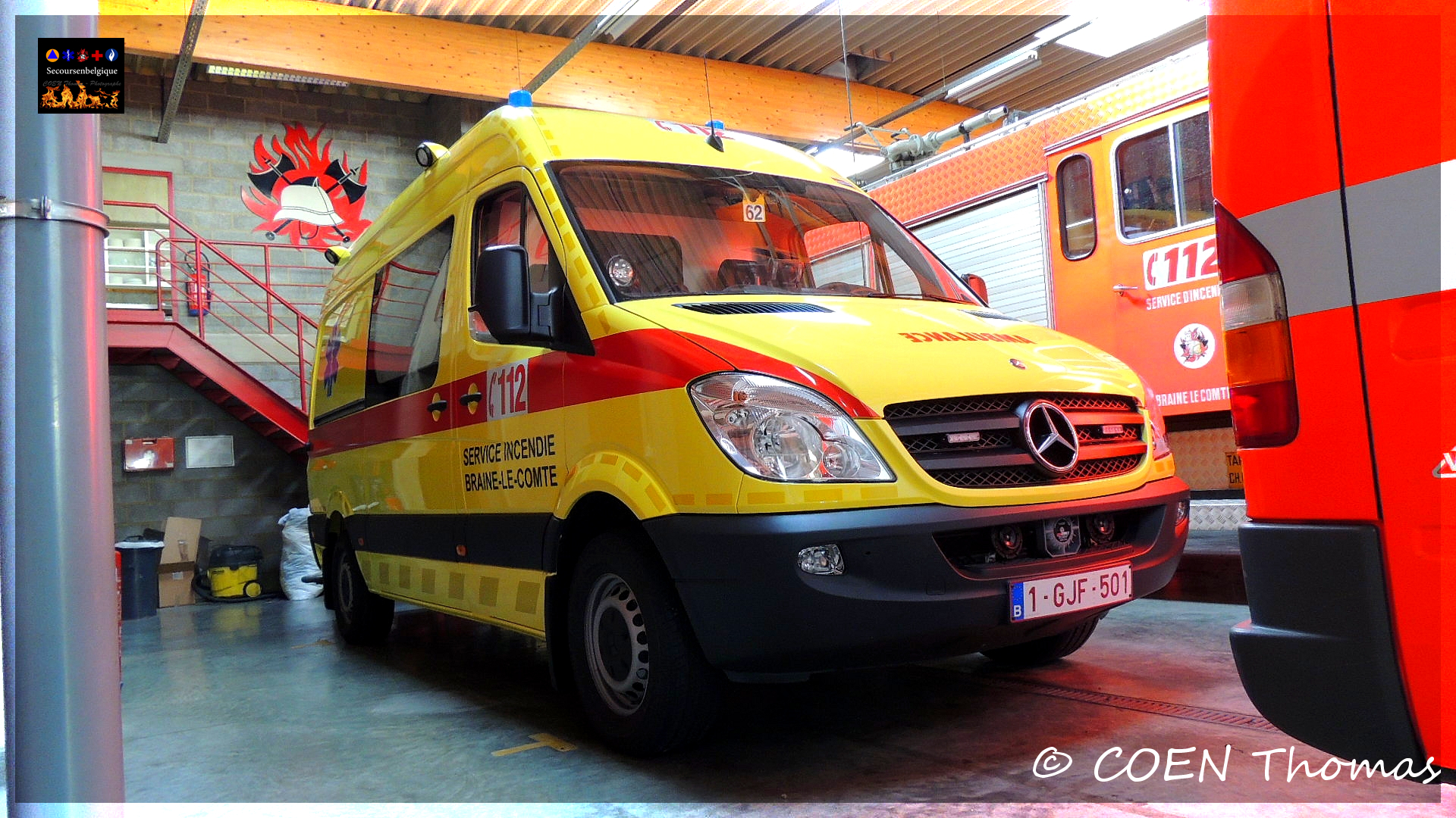 Braine-Le-Comte : nouvelle ambulance Mercedes Sprinter pour le Service Incendie 4120552BorderMaker