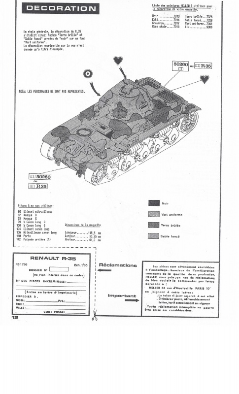 RENAULT R-35 et canon de 25 modèle 1934 1/35ème Réf L 798 510560R35012