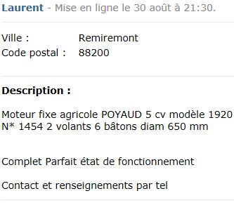 POYAUD  Moteur  521497124