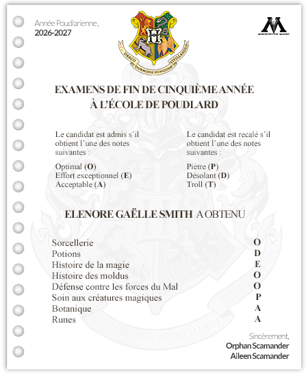 [EXAMENS #1] Résultats des examens de l'année 2026/2027 526383ExamElenoreSmith