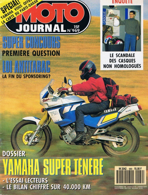 Article Vintage original sur XTZ 750 super ténéré 529640MJ1couverture