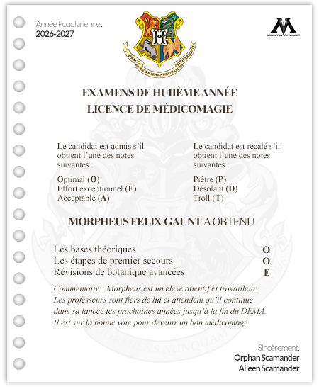 [EXAMENS #1] Résultats des examens de l'année 2026/2027 542530ExamFelixGaunt